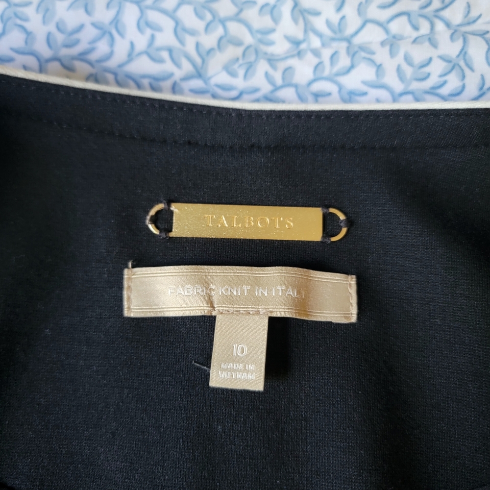 New Talbots Black Open Front Business Office Blazer Coat Size 10 - Picture 8 of 12